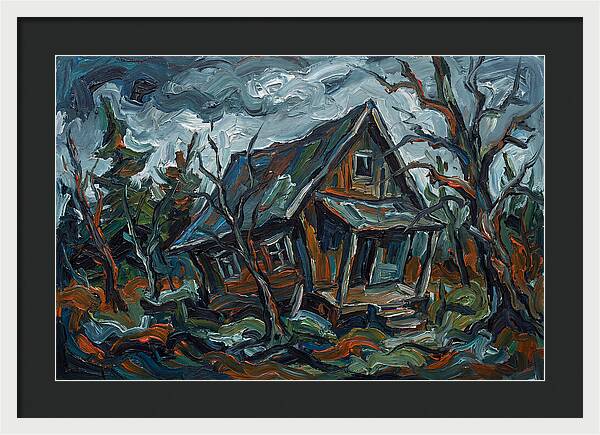 Abandoned Cabin In Expressionist Style