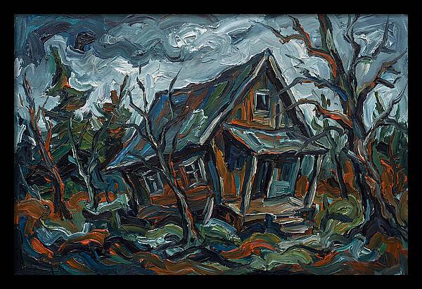 Abandoned Cabin In Expressionist Style