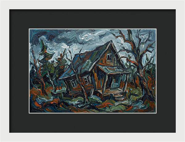 Abandoned Cabin In Expressionist Style