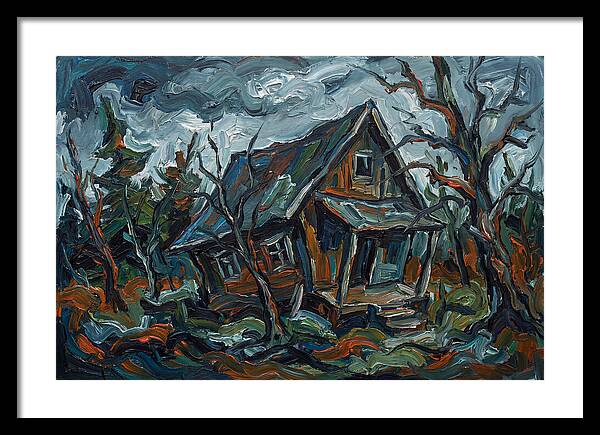 Abandoned Cabin In Expressionist Style
