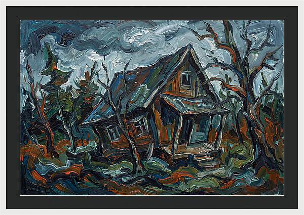 Abandoned Cabin In Expressionist Style