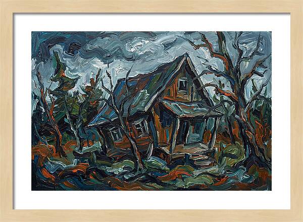 Abandoned Cabin In Expressionist Style
