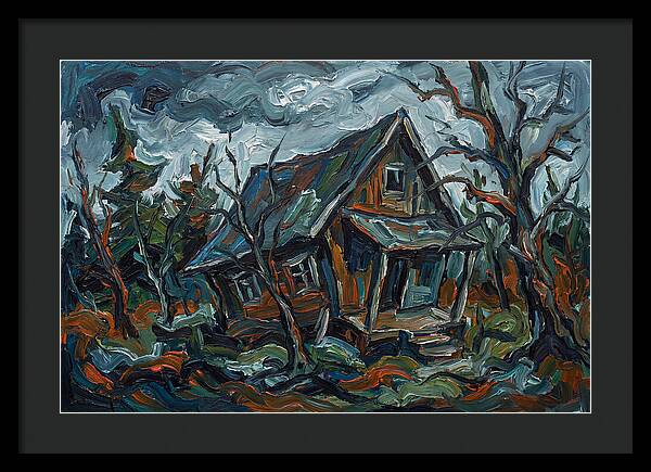 Abandoned Cabin In Expressionist Style