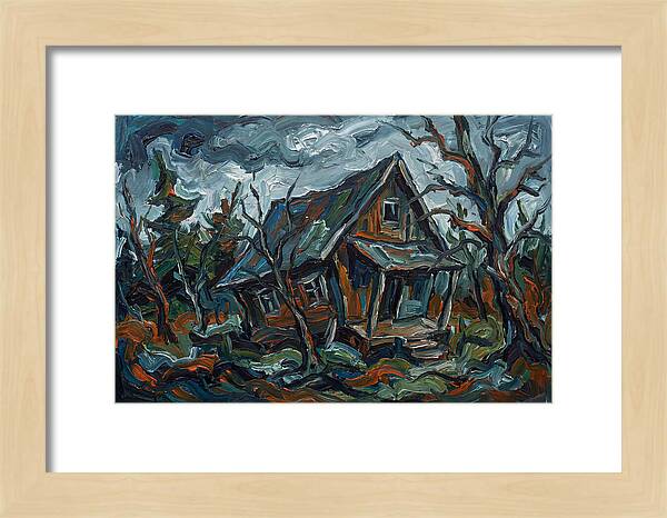 Abandoned Cabin In Expressionist Style