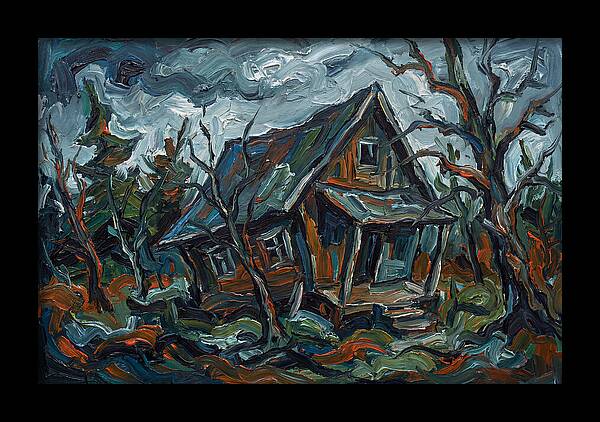 Abandoned Cabin In Expressionist Style