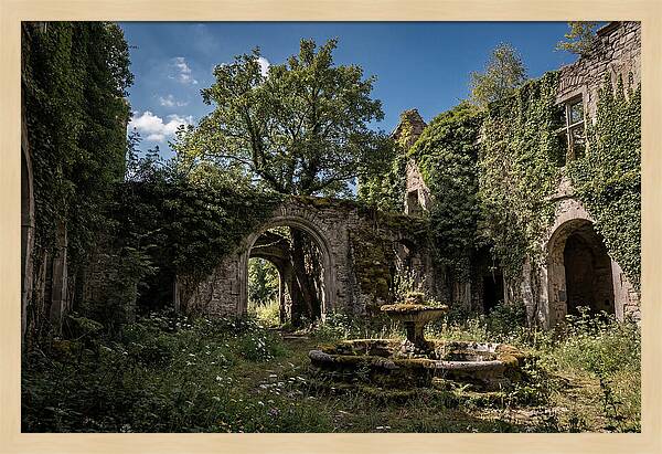 Abandoned Castle Courtyard