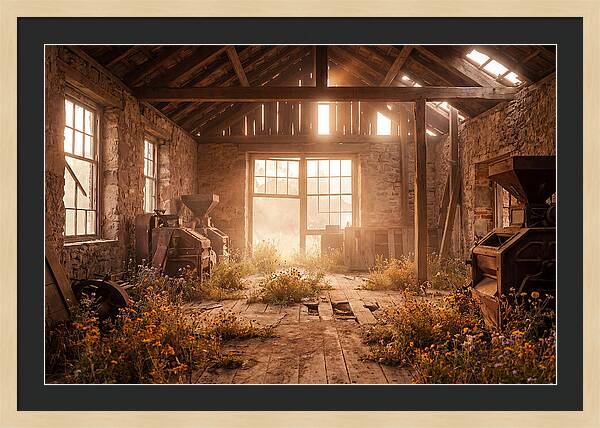 Abandoned Grain Mill Embraced By Nature
