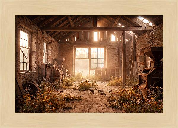 Abandoned Grain Mill Embraced By Nature