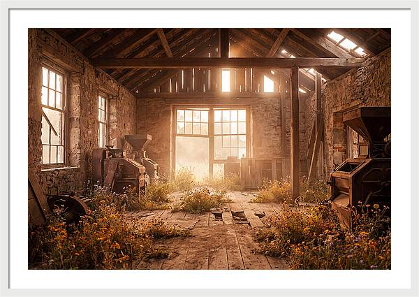 Abandoned Grain Mill Embraced By Nature