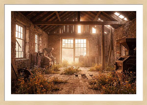 Abandoned Grain Mill Embraced By Nature