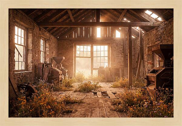 Abandoned Grain Mill Embraced By Nature