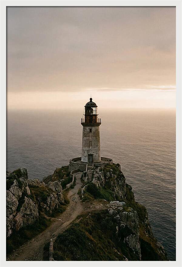 Abandoned Lighthouse At Dusk