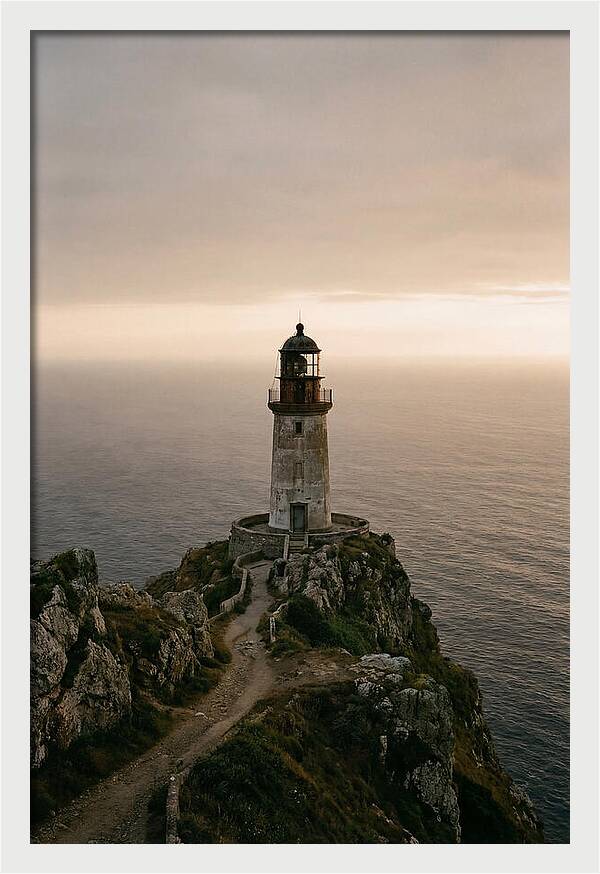 Abandoned Lighthouse At Dusk