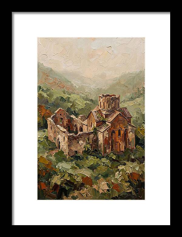 Abandoned Monastery In Green Valley