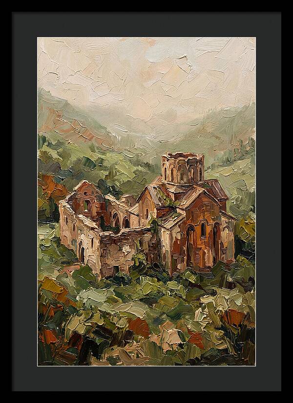 Abandoned Monastery In Green Valley