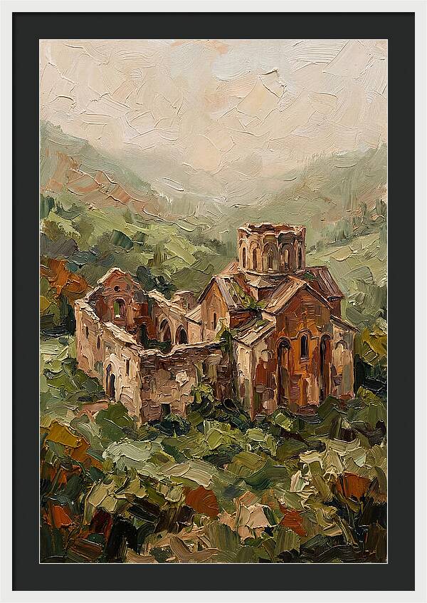 Abandoned Monastery In Green Valley