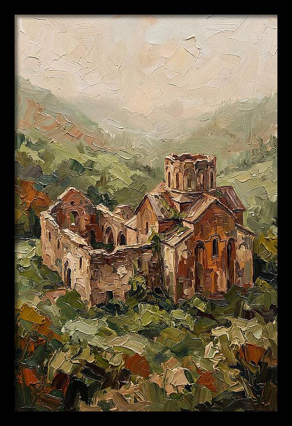Abandoned Monastery In Green Valley