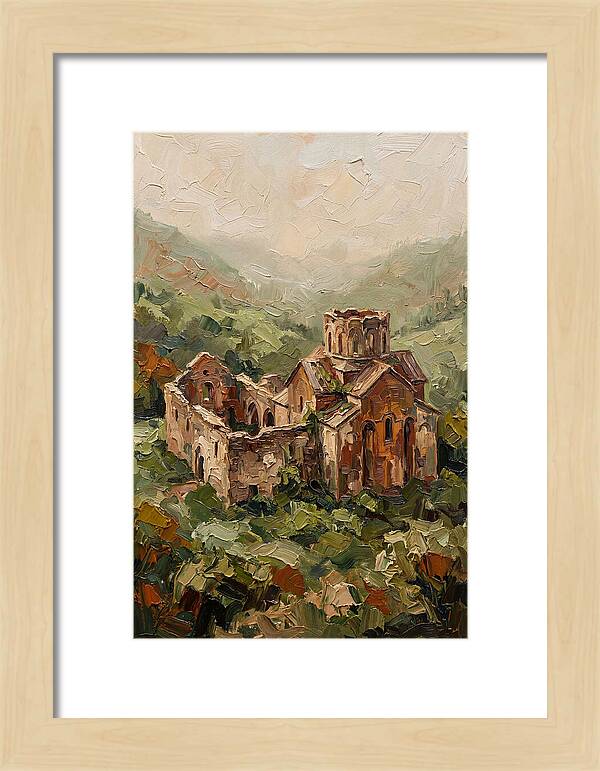 Abandoned Monastery In Green Valley