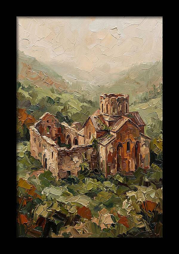Abandoned Monastery In Green Valley