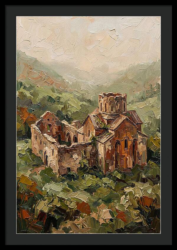 Abandoned Monastery In Green Valley