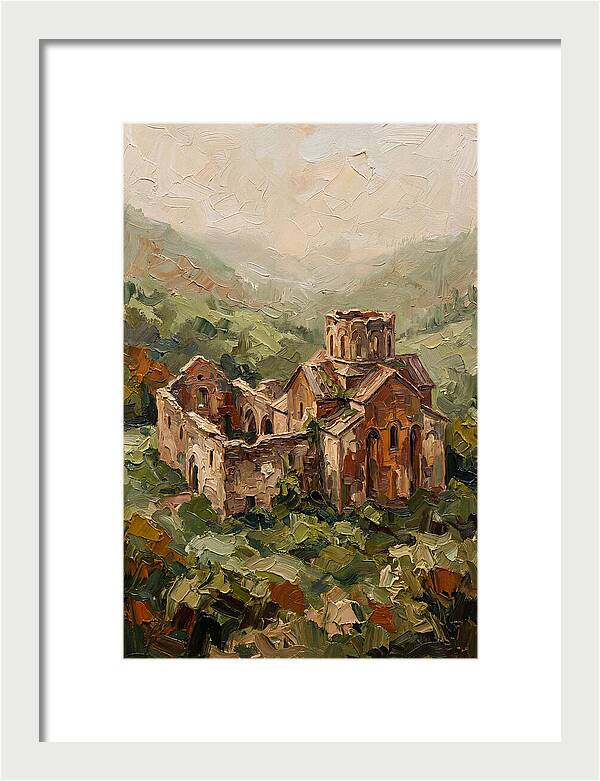 Abandoned Monastery In Green Valley