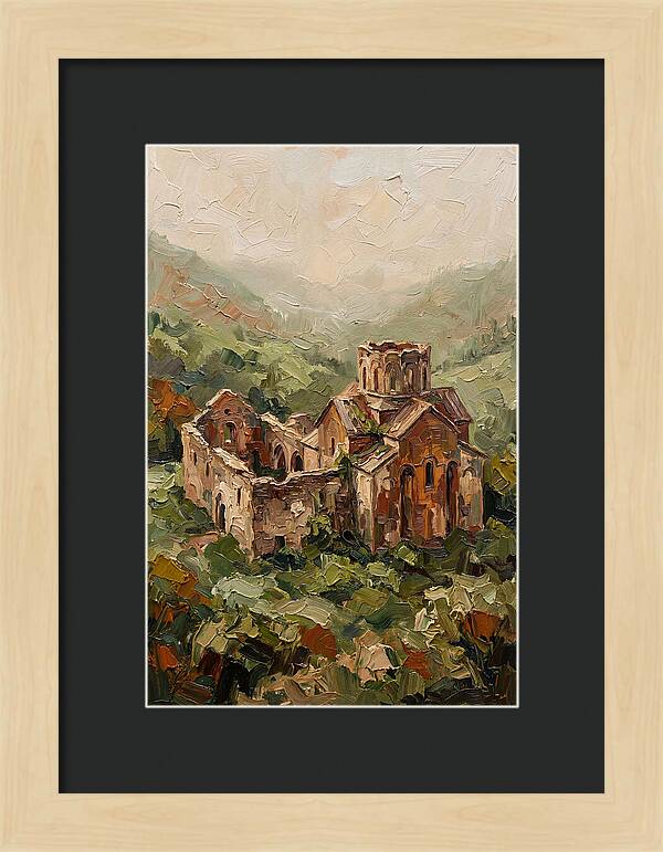 Abandoned Monastery In Green Valley