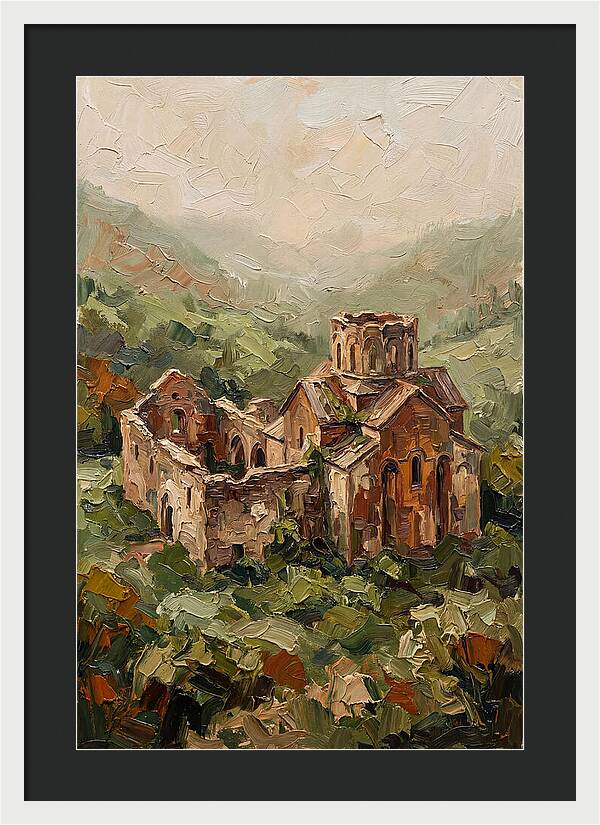 Abandoned Monastery In Green Valley