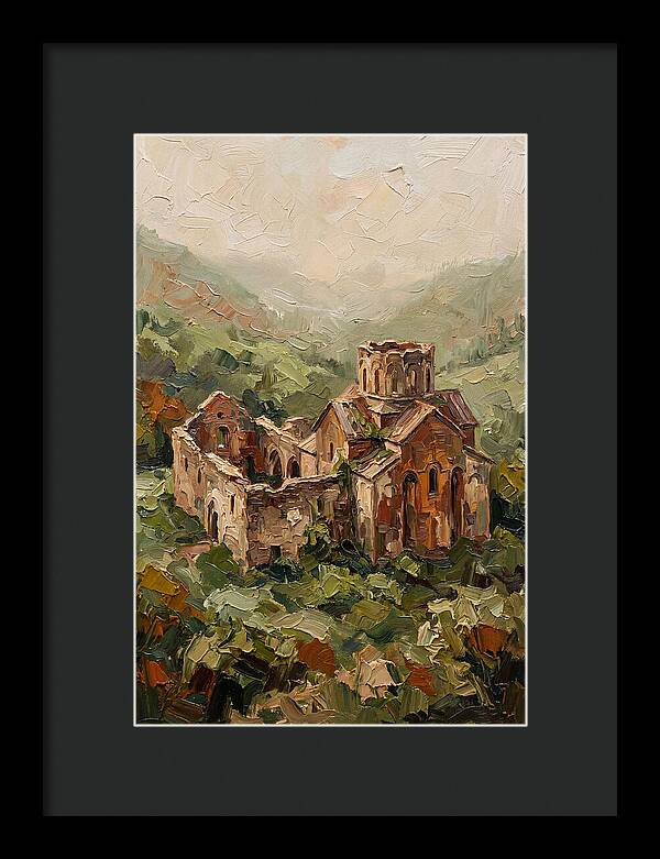 Abandoned Monastery In Green Valley