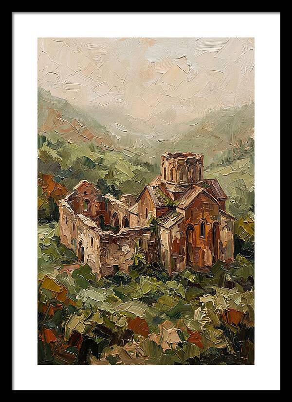 Abandoned Monastery In Green Valley