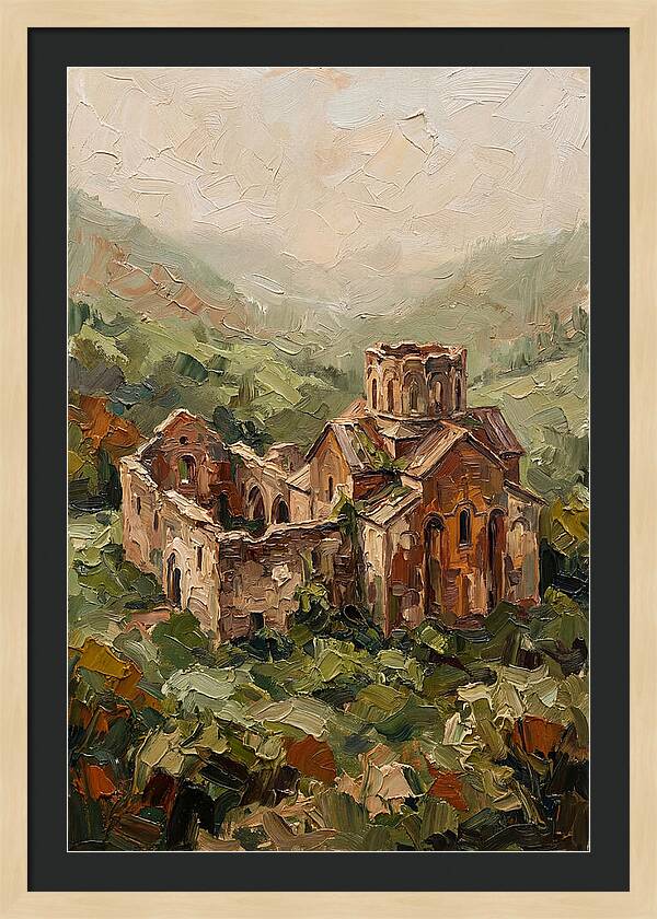Abandoned Monastery In Green Valley