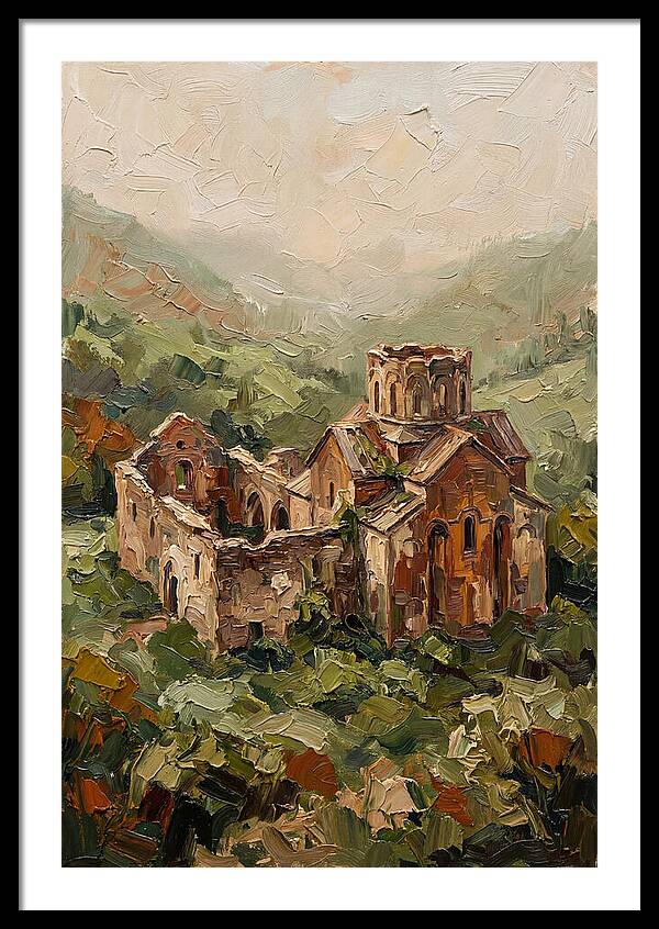 Abandoned Monastery In Green Valley