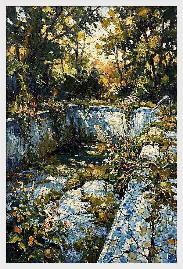 Abandoned Pool Embraced By Nature