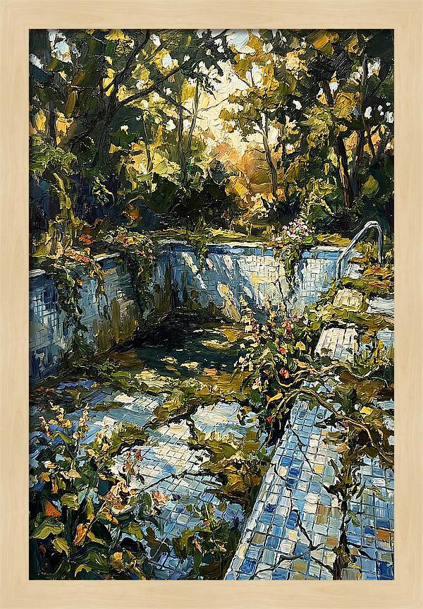 Abandoned Pool Embraced By Nature