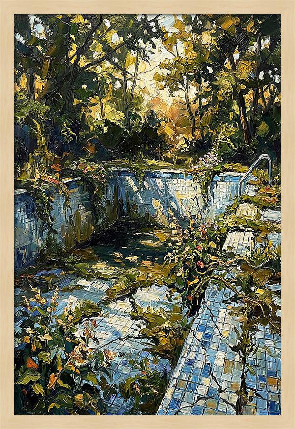 Abandoned Pool Embraced By Nature