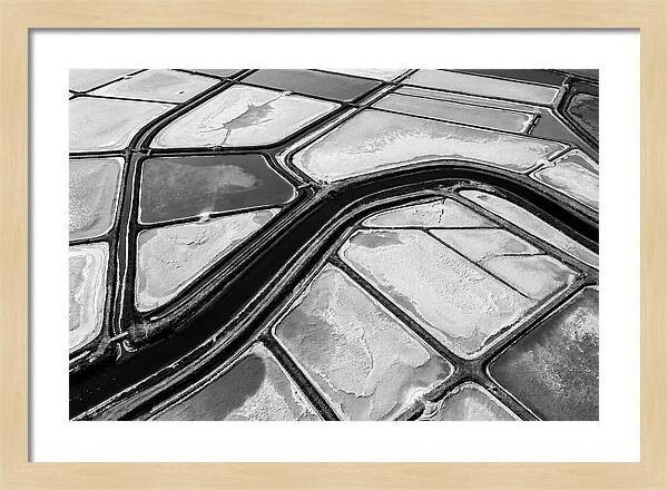 Abstract Aerial Patterns Of Salt Ponds