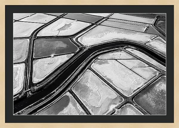 Abstract Aerial Patterns Of Salt Ponds