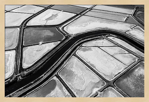 Abstract Aerial Patterns Of Salt Ponds