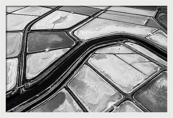 Abstract Aerial Patterns Of Salt Ponds