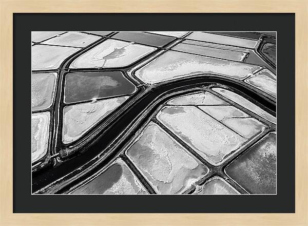 Abstract Aerial Patterns Of Salt Ponds