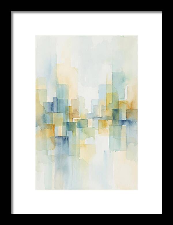 Abstract Cityscape In Geometric Blocks