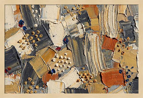 Abstract Dots In Palette Knife Style