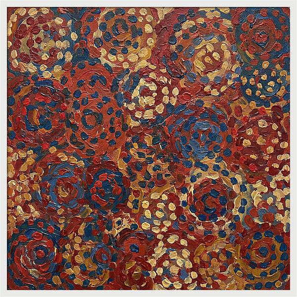 Abstract Dots In Warm Tones