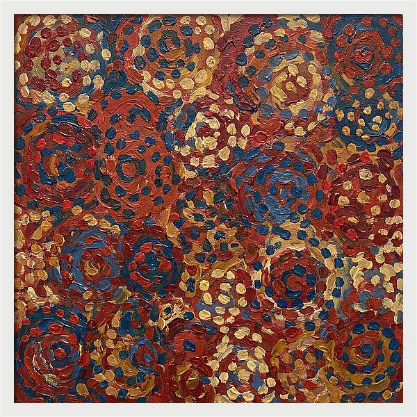 Abstract Dots In Warm Tones