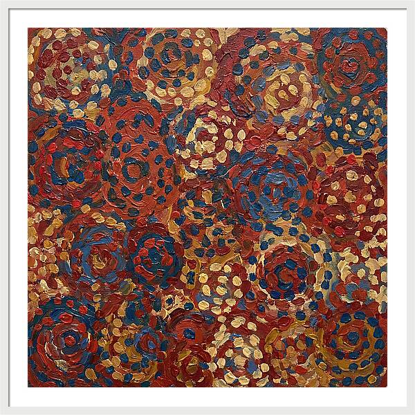 Abstract Dots In Warm Tones