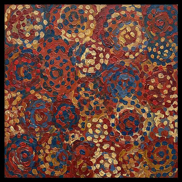 Abstract Dots In Warm Tones