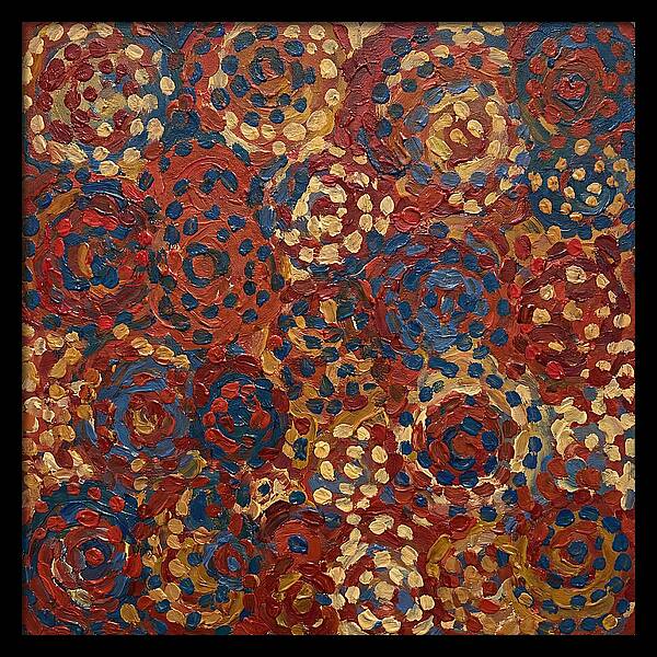 Abstract Dots In Warm Tones