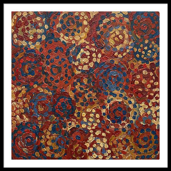 Abstract Dots In Warm Tones