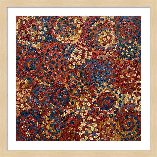 Abstract Dots In Warm Tones
