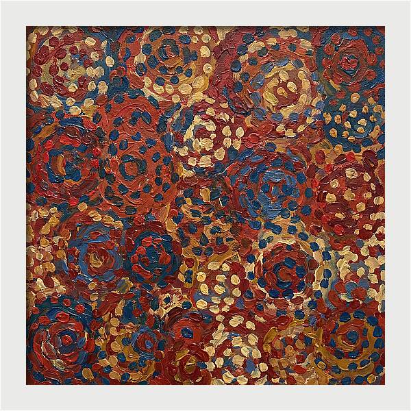 Abstract Dots In Warm Tones