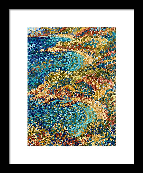Abstract Dots Over Mediterranean Waves